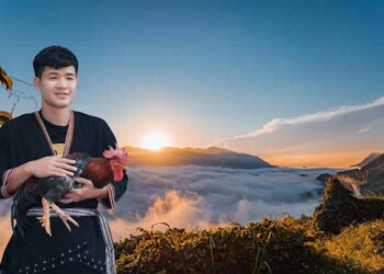 Cầu thủ Hà Đức Chinh là đại sứ hình ảnh cho thương hiệu Gà nhiều cựa Tân Sơn.