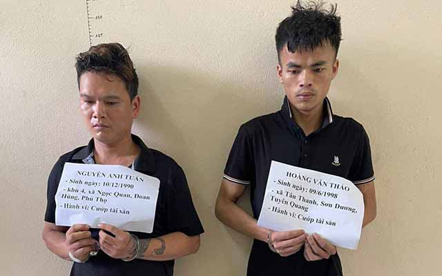 Phú Thọ: Bắt 2 đối tượng dùng gạch để chặn, cướp tài sản người đi đường