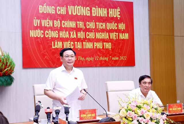 Chủ tịch Quốc hội Vương Đình Huệ: Phú Thọ phải có khát vọng vươn lên mạnh mẽ hơn nữa