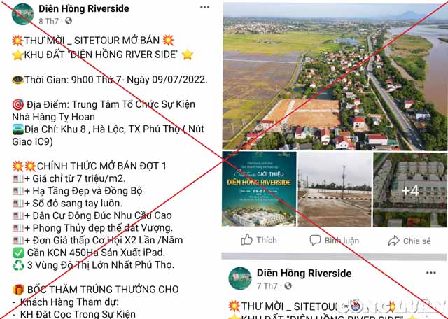 Phú Thọ: Cảnh giác với dự án “ma” Diên Hồng Riverside